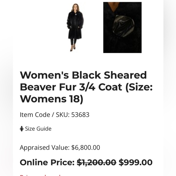 Vintage 100% Shirred Beaver Midi Coat with Cuffs - Picture 6 of 7